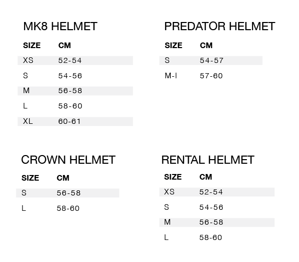 Mystic Wetsuit Size Chart